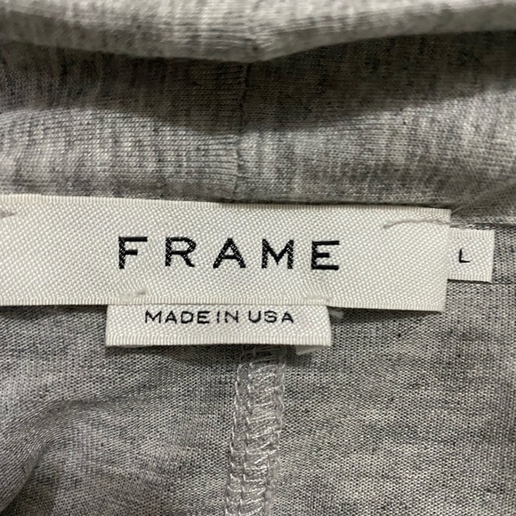 FRAME Heather Gray Tie-Neck Tee - Picture 3 of 5